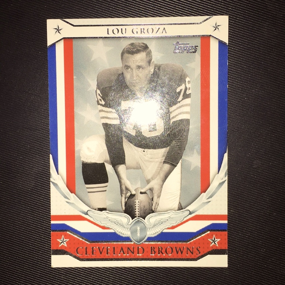 TOPPS Lou Groza Cleveland browns football card.